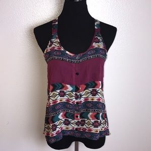 Full tilt Aztec pattern tank top